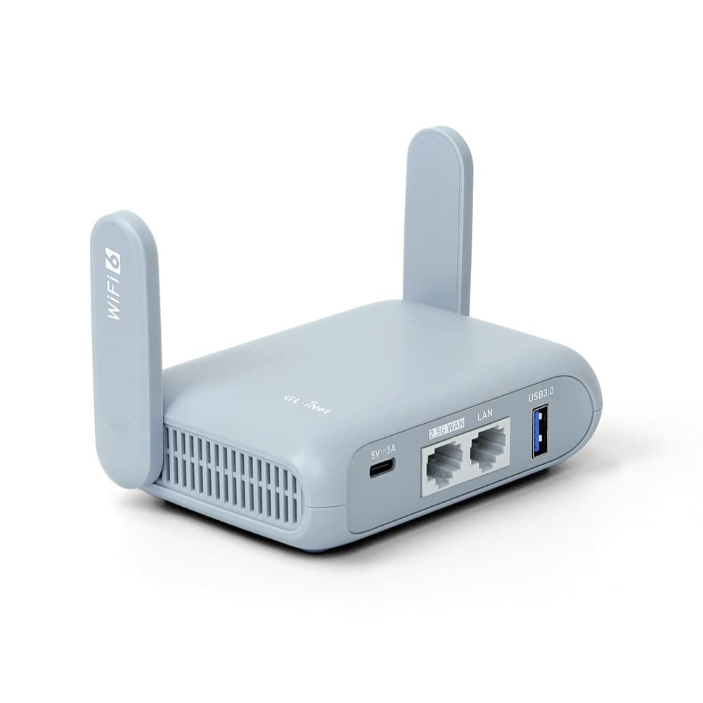 Portable Travel Router Pocket WiFi 6 Wireless 25G Router VPN WiFi Router for Travel Public Internet Mobile RV Cruise Plane Business Use