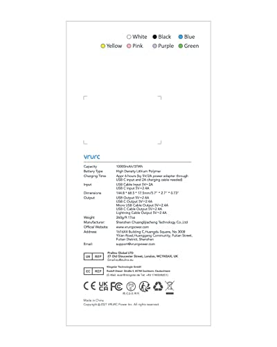 10000mAh Power Bank with Built-in Cables โ Portable Charger with 5 Outputs, 2 Inputs, LED Display, USB-C, Compatible with iPhone 16/15/14, Samsung S21/S20