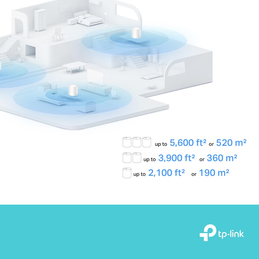 TP-Link Deco X10 (3-Pack) Mesh WiFi 6 System, AX1500Mbps, Coverage Up to 5600ft², Easy Setup, Router & Extender for Gaming & 4K, Alexa & Google Home Compatible