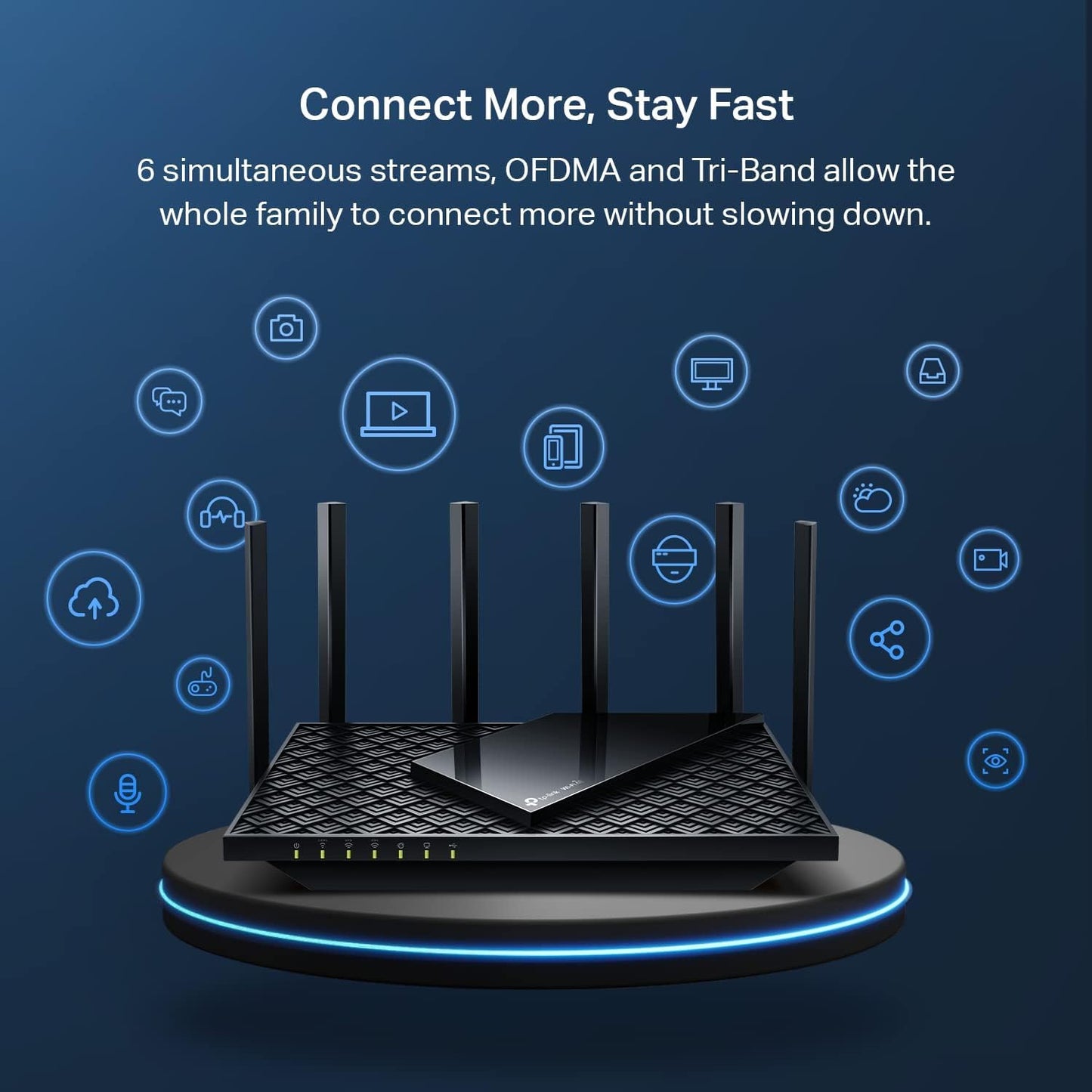 TP-Link Archer AXE75 Tri-Band WiFi 6E Router – AX5400 Gigabit Wireless Internet for Gaming, VPN, OneMesh, WPA3 Security