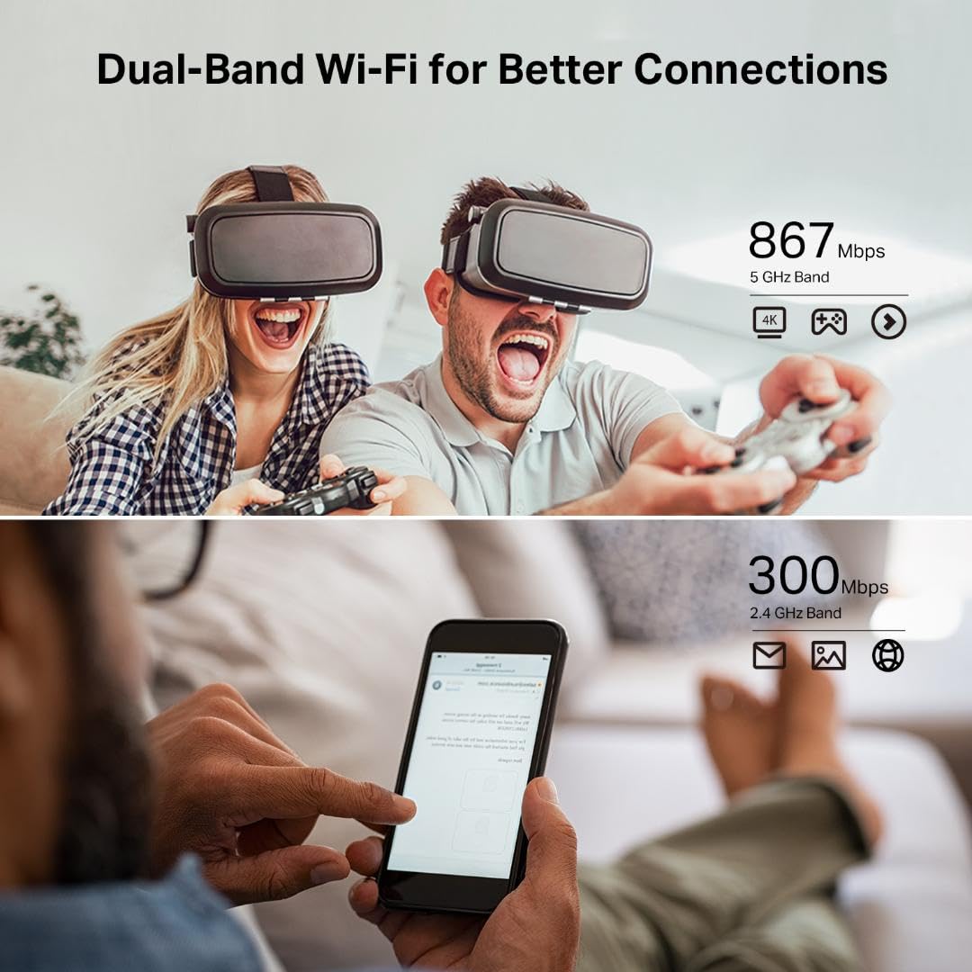 TP-Link Archer A54 AC1200 Dual-Band WiFi Router – Fast Ethernet Ports, EasyMesh, Parental Controls, Guest WiFi & Access Point Mode