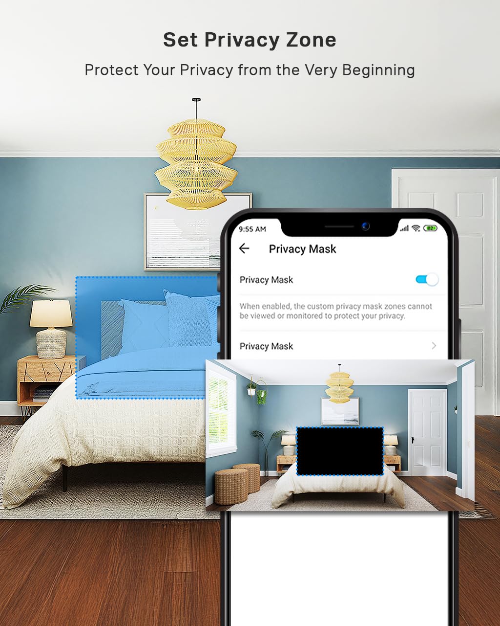 2K 3MP Indoor WiFi Security Camera with Pan Tilt, Motion Tracking, AI Detection, Two-Way Audio, Night Vision, Baby and Pet Monitoring, Works with Alexa and Google