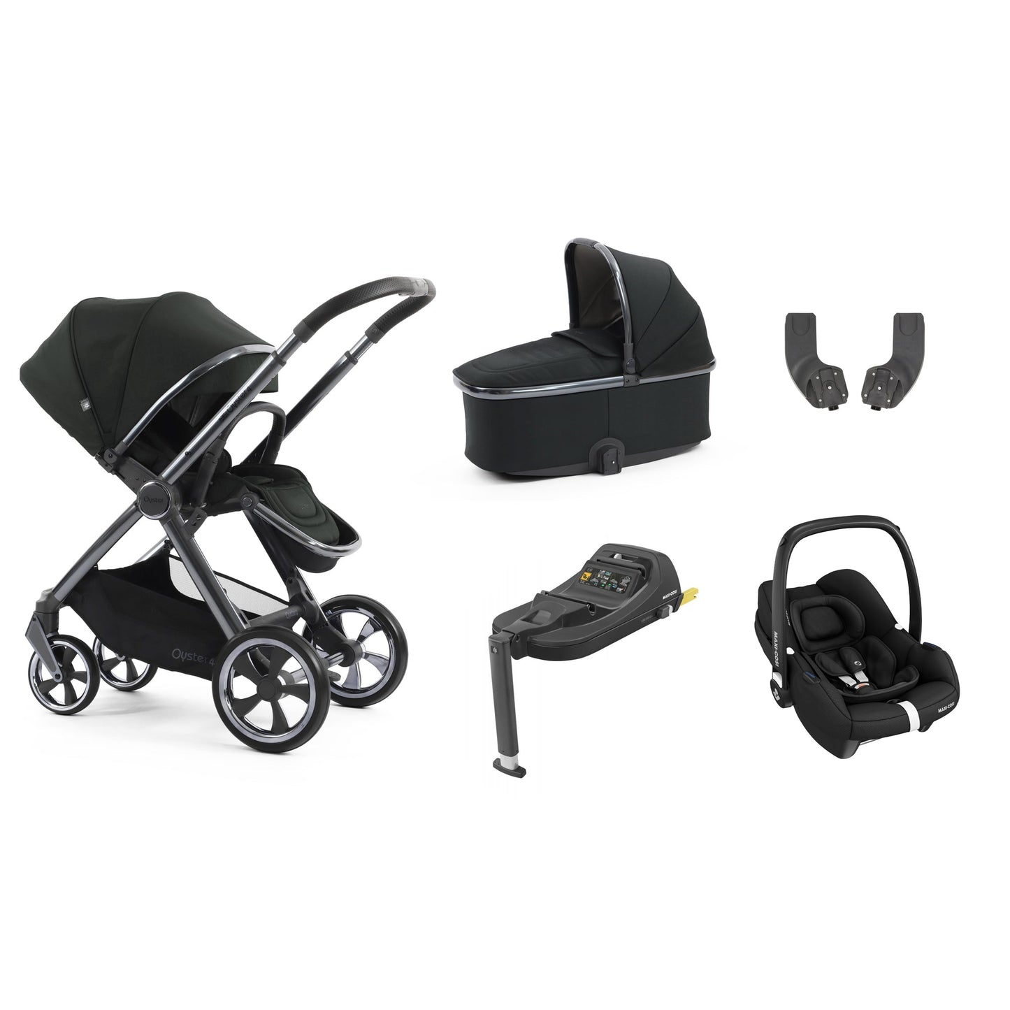 Babystyle Oyster 4 Essential Maxi-Cosi Cabriofix Bundle - Black Olive