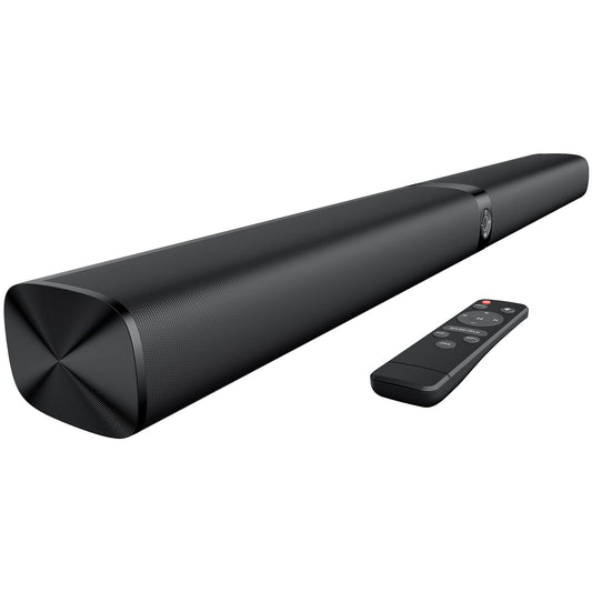 Sound Bar for Smart TV Soundbar with Bluetooth ARC Optical AUX Connect Auto Volume Boost 3 Equalizer Modes 2 in 1 Detachable Soundbar for TV PC Gaming Projectors
