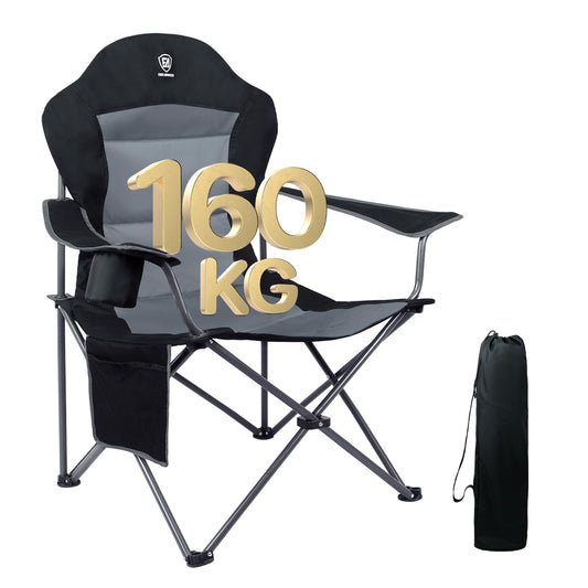 TIMBER RIDGE Festival Trolley on Wheels – 200L Folding Camping Beach Trolley with Brakes, Adjustable Handle & Cover Bag, 100kg Heavy Duty Cart Wagon for Outdoor, Garden, Picnic